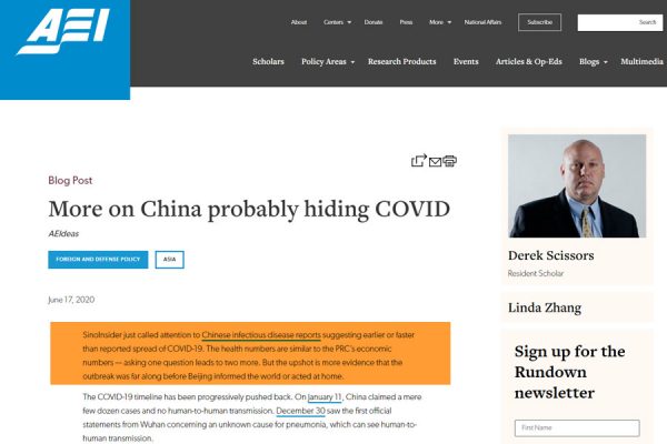 20200617 – More on China probably hiding COVID – American Enterprise Institute -_ – www.aei.org 20200617 - More on China probably hiding COVID - American Enterprise Institute -_ - www.aei.org