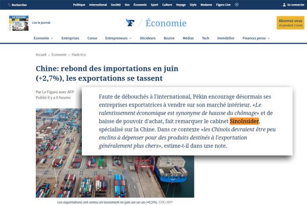 20200714 – Chine_ rebond des importations en juin (+2,7%), les exportations se t_ – www.lefigaro.fr 20200714 - Chine_ rebond des importations en juin (+2,7%), les exportations se t_ - www.lefigaro.fr