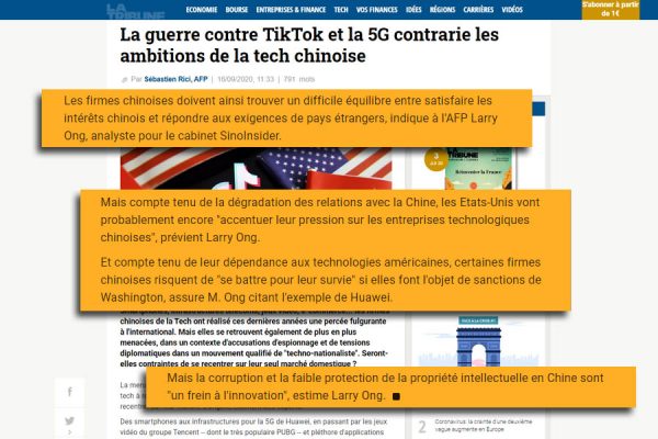 20200916 – La guerre contre TikTok et la 5G contrarie les ambitions de la tech c_ – www.latribune.fr 20200916 - La guerre contre TikTok et la 5G contrarie les ambitions de la tech c_ - www.latribune.fr